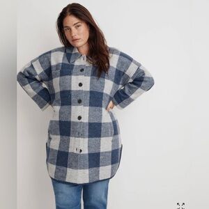 Madewell Plus 100% Merino Wool Button up Sweater Jacket